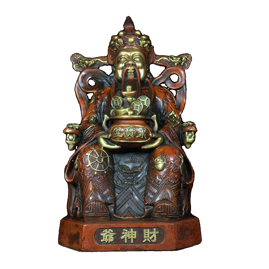 LAOJUNLU Pure Bronze Seated Deity Statue Of The God Of Wealth And Prosperity Chinese Traditional Style Antiques Fine Art Gifts
LAOJUNLU Pure Bronze Seated Deity Statue Of The God Of Wealth And Prosperity Chinese Traditional Style Antiques Fine Art Gifts