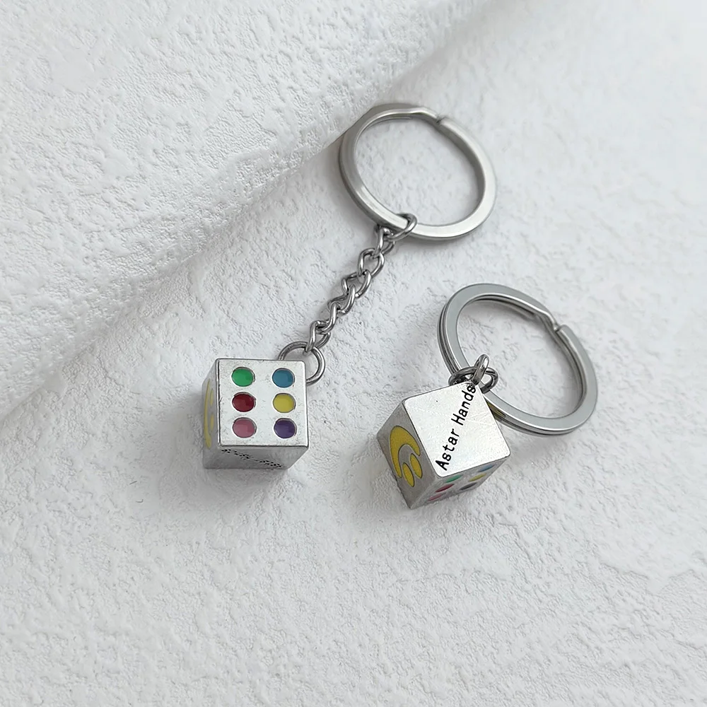 Classic Men's Alloy Pendant Keychain Dice Shape Key Chain Personality Car Accessory Keyring Fashion Decor Jewelry Gift for Men
Classic Men's Alloy Pendant Keychain Dice Shape Key Chain Personality Car Accessory Keyring Fashion Decor Jewelry Gift for Men