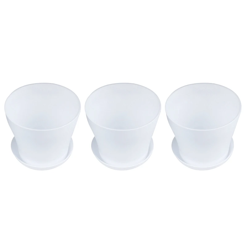 3X Plastic Plant Flower Pot Planter With Saucer Tray Round Gloss Home Garden Decor, White Upper Caliber -, 14Cm
3X Plastic Plant Flower Pot Planter With Saucer Tray Round Gloss Home Garden Decor, White Upper Caliber -, 14Cm