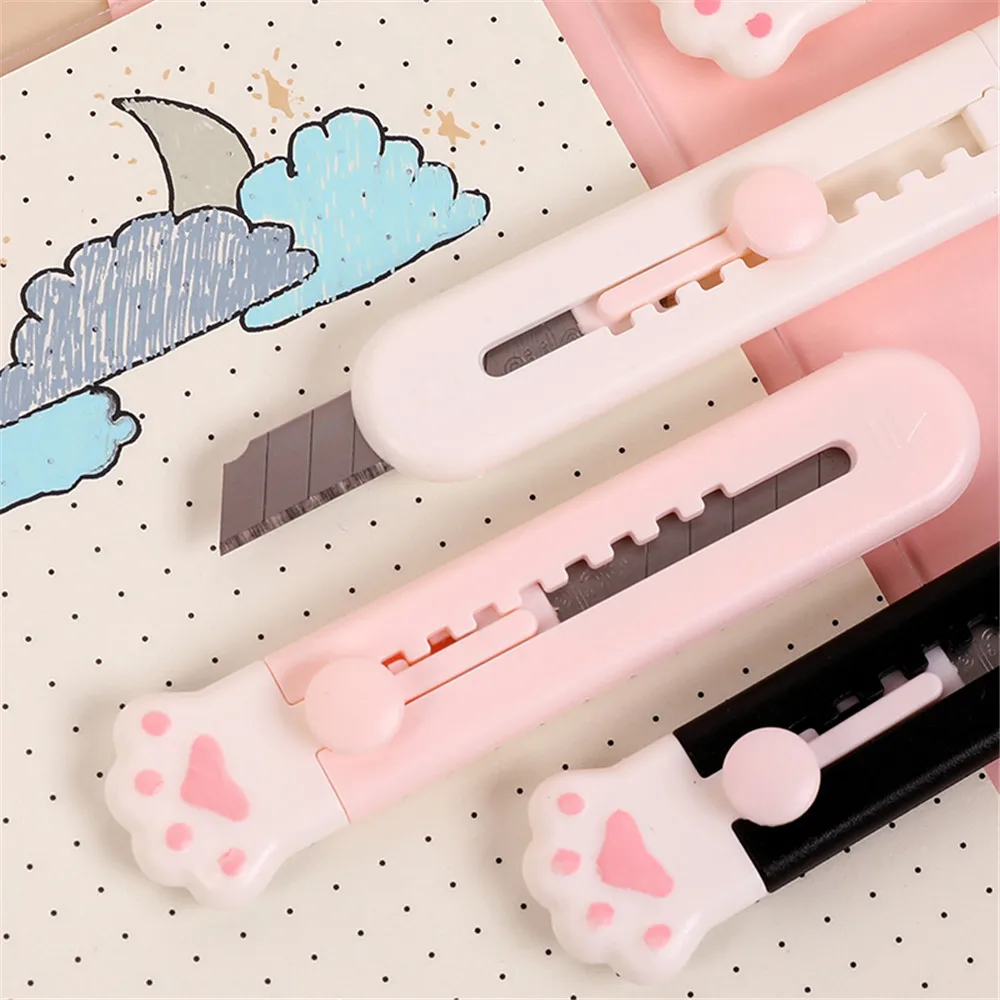 1-3pcs Cute Cat Paw Utility Knife Kawaii Stationery Kids Handmade Paper Cutter Express Box Opener Office School Supplies
1-3pcs Cute Cat Paw Utility Knife Kawaii Stationery Kids Handmade Paper Cutter Express Box Opener Office School Supplies