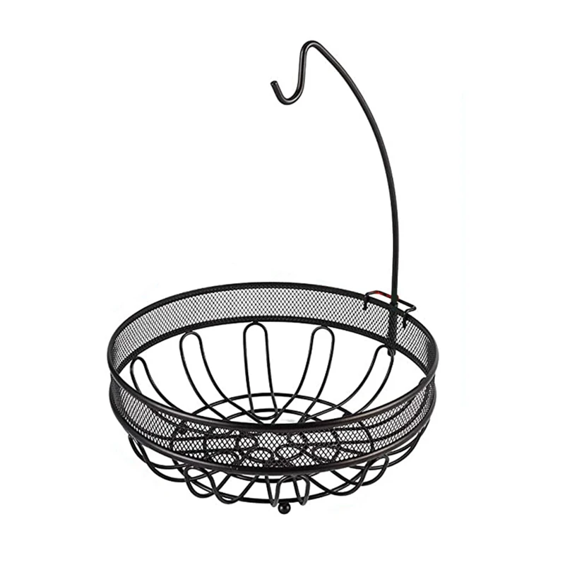 LBER Fruit Basket Bowl With Banana Tree Hanger, Storage Snacks Holder Rack Bread Stand
LBER Fruit Basket Bowl With Banana Tree Hanger, Storage Snacks Holder Rack Bread Stand