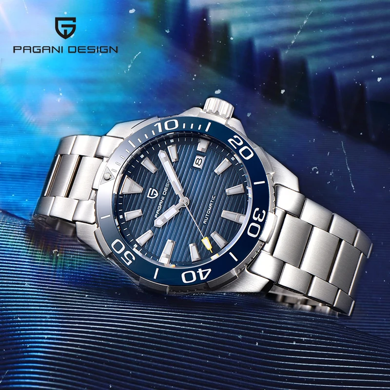 2022 New PAGANI DESIGN Luxury Sapphire Mirror 100M Men's Diving Wrist Watch Steel Japan NH35A 40MM Men Watches Relogio Masculino
2022 New PAGANI DESIGN Luxury Sapphire Mirror 100M Men's Diving Wrist Watch Steel Japan NH35A 40MM Men Watches Relogio Masculino