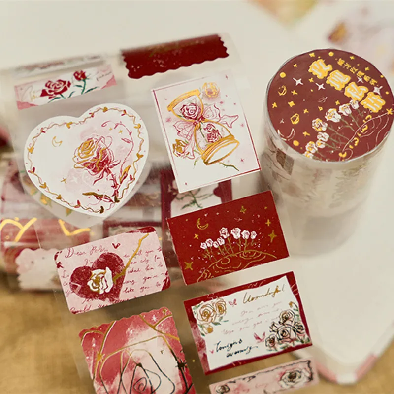 Retro PET Rose Flower Tape Masking Tape Stationery Journal Vintage Bronzing Stamp Sticker Scrapbooking Decorative Adhesive Tape
Retro PET Rose Flower Tape Masking Tape Stationery Journal Vintage Bronzing Stamp Sticker Scrapbooking Decorative Adhesive Tape