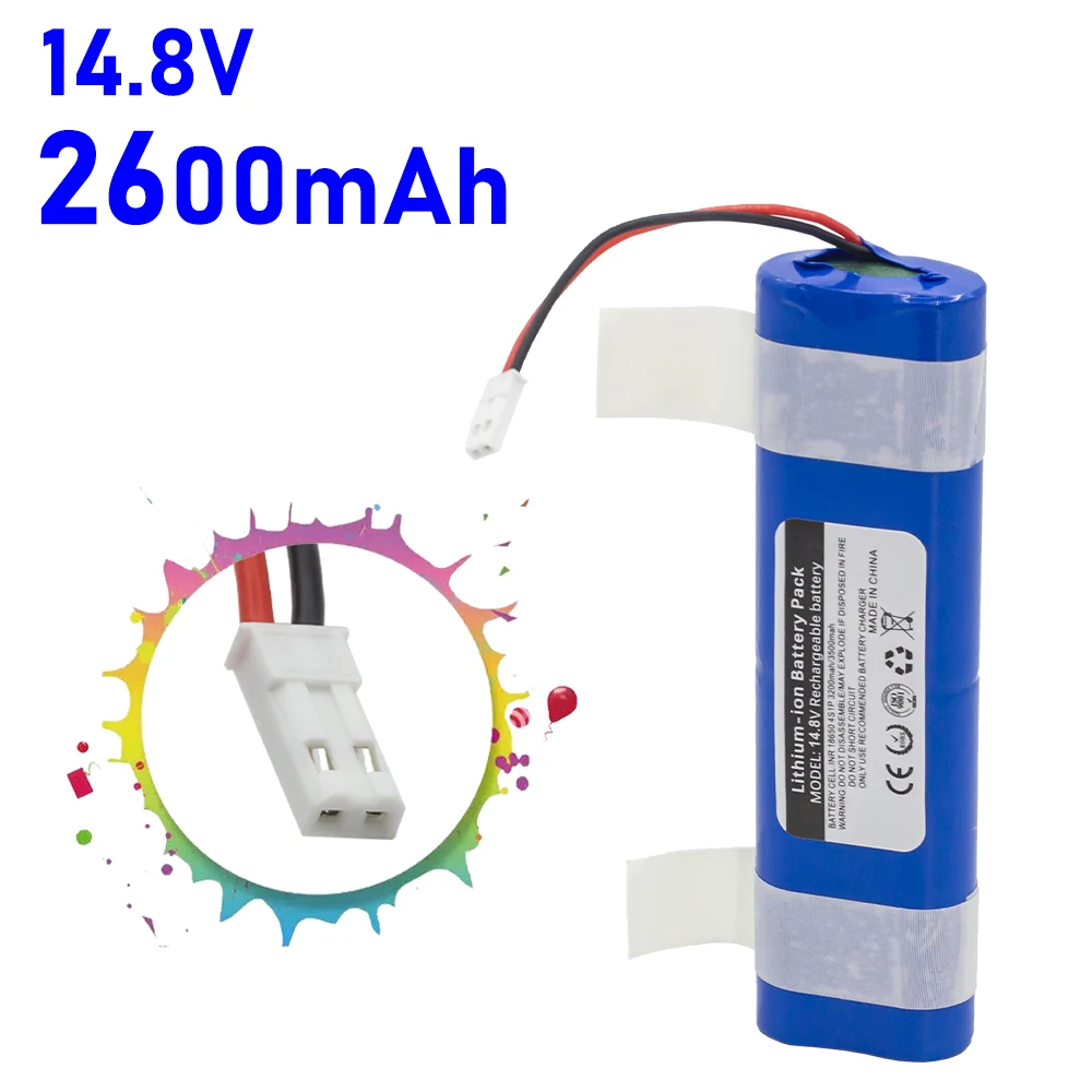 14.8V 2600mAh Lithium Battery For ILIFE V3s Pro, V3 plus V50, V5s Pro, V8s, X750 Robot Vacuum Cleaner Battery for ZACO V3 ,V5x
14.8V 2600mAh Lithium Battery For ILIFE V3s Pro, V3 plus V50, V5s Pro, V8s, X750 Robot Vacuum Cleaner Battery for ZACO V3 ,V5x