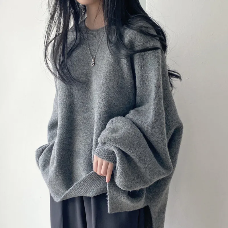 Kio Lazy Style Oversize Femme Pullover Tops Office Lady Soft Autumn 2022 Warm Chic Women Knitwear Sweaters Jumpers
Kio Lazy Style Oversize Femme Pullover Tops Office Lady Soft Autumn 2022 Warm Chic Women Knitwear Sweaters Jumpers