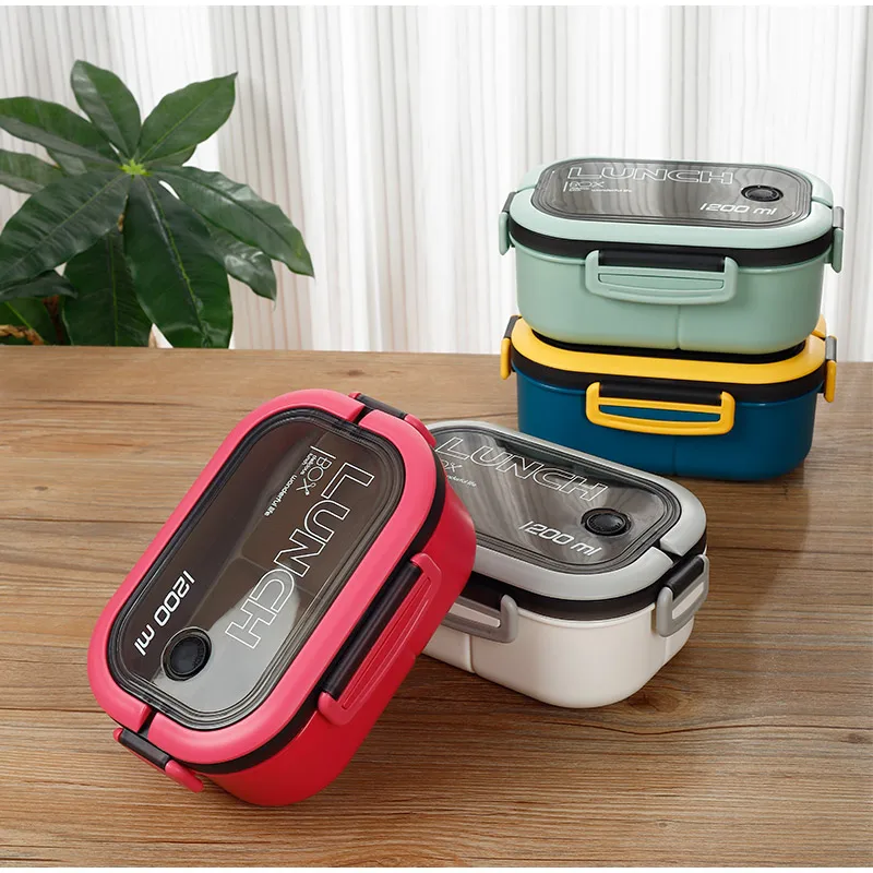 Portable Lunch Box 2 Layer Grid Hermetic Children Student Picnic Bento Box with Fork Spoon Leakproof Microwavable Prevent Odor 
Portable Lunch Box 2 Layer Grid Hermetic Children Student Picnic Bento Box with Fork Spoon Leakproof Microwavable Prevent Odor