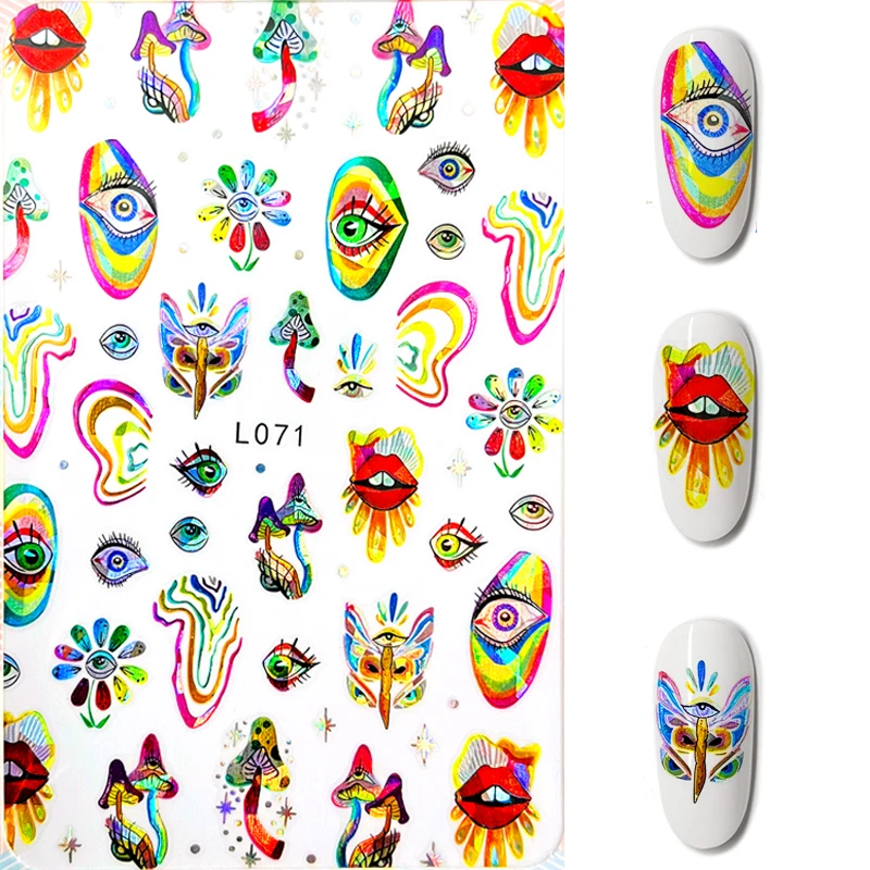 Наклейки для ногтей 3D с изображением злых глаз, отражающие цвета глаз, сексуальные губы, слайдеры, наклейки для ногтей, аксессуары для маник...
Наклейки для ногтей 3D с изображением злых глаз, отражающие цвета глаз, сексуальные губы, слайдеры, наклейки для ногтей, аксессуары для маник...