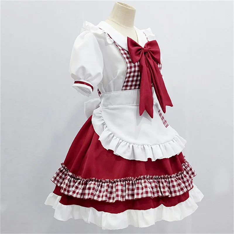 Cute Lolita Japanese Maid Costumes Girls Plaid Cos Dress Role Party Maid Cosplay Costume Anime Japanese Outfit Lolita Dress
Cute Lolita Japanese Maid Costumes Girls Plaid Cos Dress Role Party Maid Cosplay Costume Anime Japanese Outfit Lolita Dress