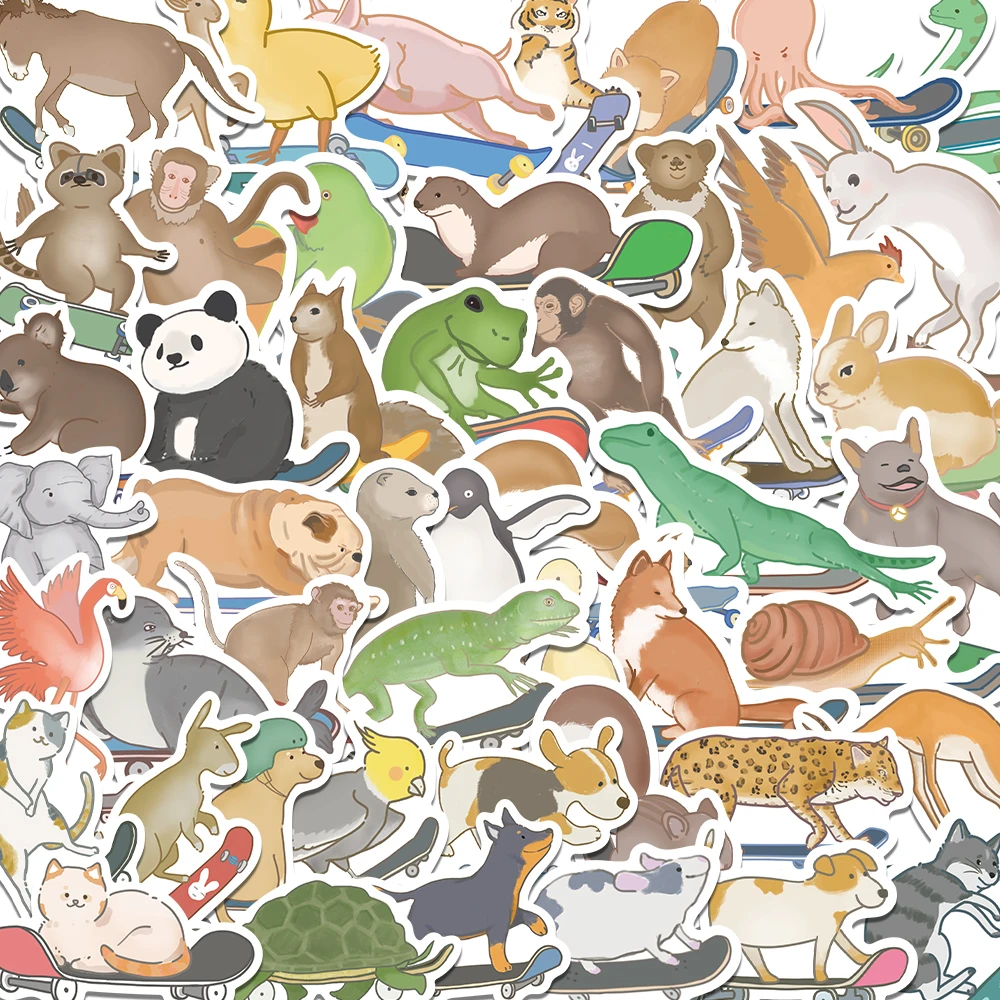 Наклейки для скейтборда с животными, 10/50 шт. 
Наклейки для скейтборда с животными, 10/50 шт.