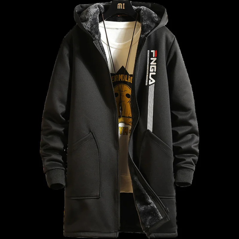 Wool Liner Windbreaker Men's Mid-Length Large Size Casual Korean Style Overcoat Autumn and Winter Hooded Fleece Padded Coat
Wool Liner Windbreaker Men's Mid-Length Large Size Casual Korean Style Overcoat Autumn and Winter Hooded Fleece Padded Coat