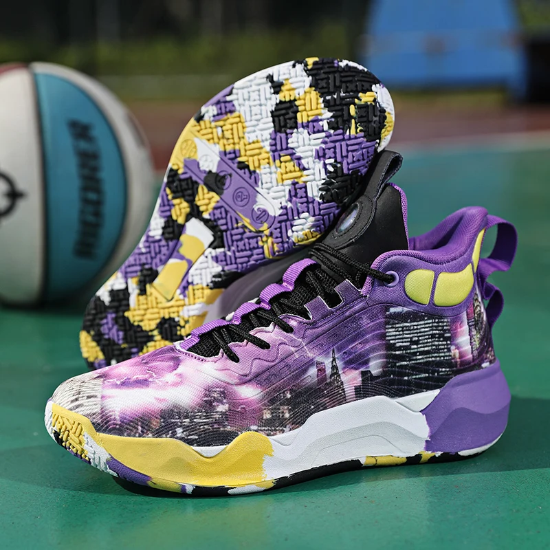 Men's Shoes Non-slip High-top Couple Shoes Rubber Outsole Non-slip Basketball Shoes Luminous Sports Shoes Parent-child Shoes
Men's Shoes Non-slip High-top Couple Shoes Rubber Outsole Non-slip Basketball Shoes Luminous Sports Shoes Parent-child Shoes