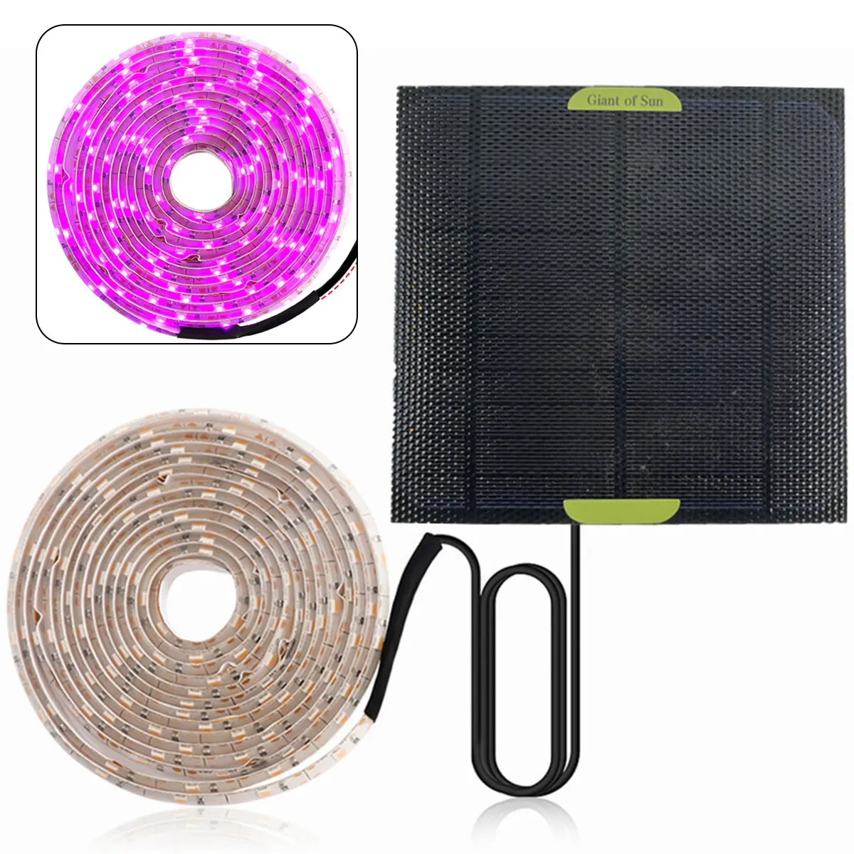 Solar LED Plant Grow Light Strip 16.4ft Full Spectrum Plant Grow Lamp 5W Solar Powered Seeding Growing Light for Succulents
Solar LED Plant Grow Light Strip 16.4ft Full Spectrum Plant Grow Lamp 5W Solar Powered Seeding Growing Light for Succulents