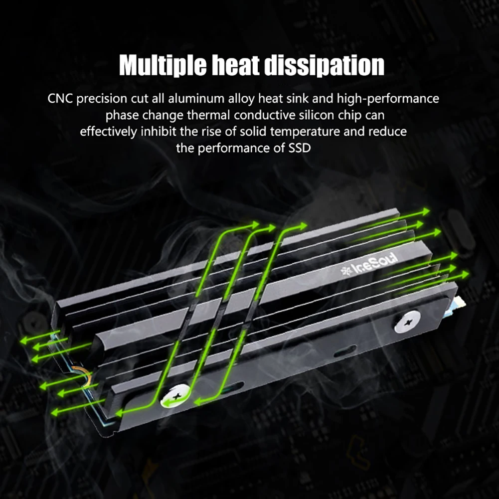 Aluminum Alloy Solid State Hard Disk Radiator PC Accessories Hard Drive Heat Sink Double-sided Thermal Pad for Nvme 2242/2280
Aluminum Alloy Solid State Hard Disk Radiator PC Accessories Hard Drive Heat Sink Double-sided Thermal Pad for Nvme 2242/2280