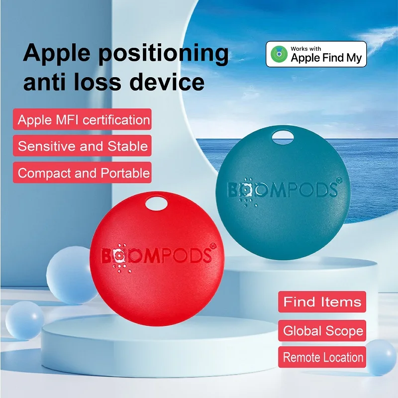 Boompods Smart Tag Bluetooth Mini GPS Tracker Locator Anti-lost Alarm for Key Wallet Luggage Pet Finder Apple Find My APP
Boompods Smart Tag Bluetooth Mini GPS Tracker Locator Anti-lost Alarm for Key Wallet Luggage Pet Finder Apple Find My APP