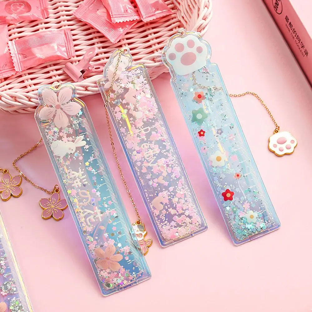 Creative Cartoon Laser Drawing Ruler With Pendant Bookmark PVC Measuring Tool Student Girl Cute Ruler Stationery School Supplies
Creative Cartoon Laser Drawing Ruler With Pendant Bookmark PVC Measuring Tool Student Girl Cute Ruler Stationery School Supplies