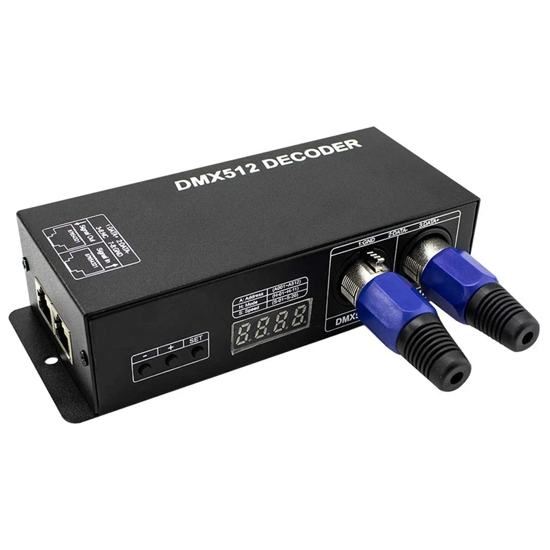 Светодиодный контроллер Dmx высокой мощности, светодиодный декодер DMX 512, диммер, драйвер постоянного тока-24 В, для светодиодной ленты Rgb свето...
Светодиодный контроллер Dmx высокой мощности, светодиодный декодер DMX 512, диммер, драйвер постоянного тока-24 В, для светодиодной ленты Rgb свето...