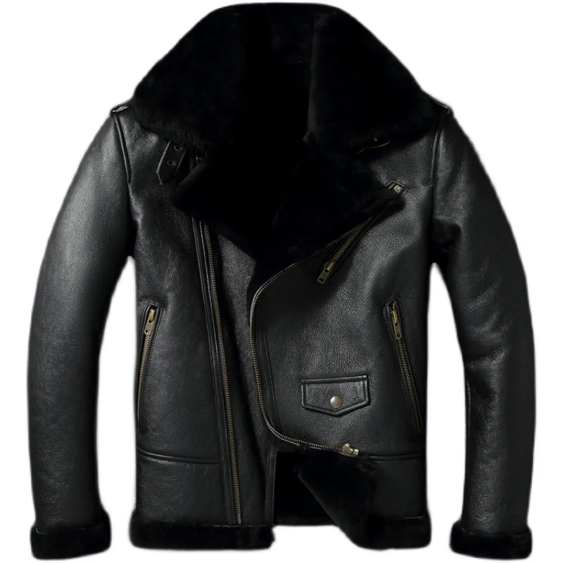 2023 Thick Warm Genuine Sheepskin Real Fur Shearling Jackets for Men Leather Jacket Mens Biker Clothing Men's Coat Winter
2023 Thick Warm Genuine Sheepskin Real Fur Shearling Jackets for Men Leather Jacket Mens Biker Clothing Men's Coat Winter