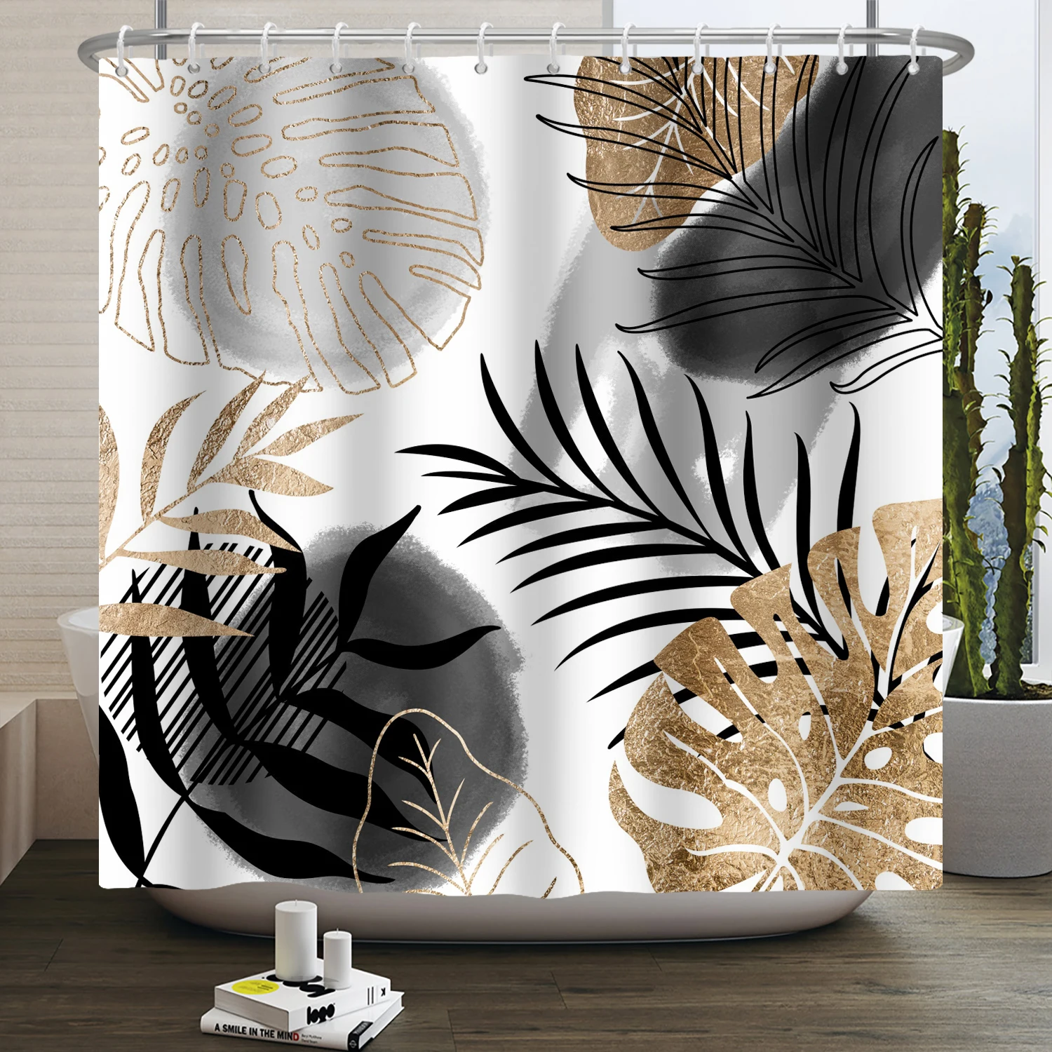 Nordic Style Bathroom Curtains Tropical Green Leaf Theme Simple Home Decoration Waterproof Fabric Bath Shower Curtain With Hooks
Nordic Style Bathroom Curtains Tropical Green Leaf Theme Simple Home Decoration Waterproof Fabric Bath Shower Curtain With Hooks