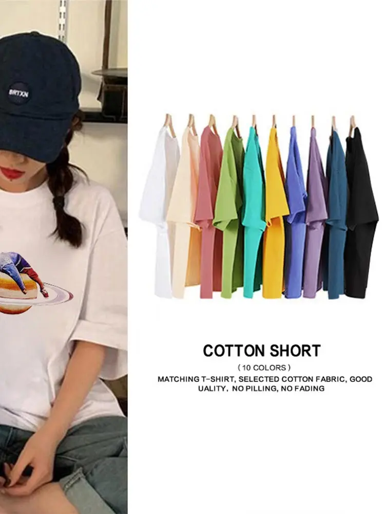 2022 Cotton Women American Retro Vibe Style Trend Printing T-shirt Female Fashion Harajuku Solid Short Sleeve O Neck Tee Shirt
2022 Cotton Women American Retro Vibe Style Trend Printing T-shirt Female Fashion Harajuku Solid Short Sleeve O Neck Tee Shirt