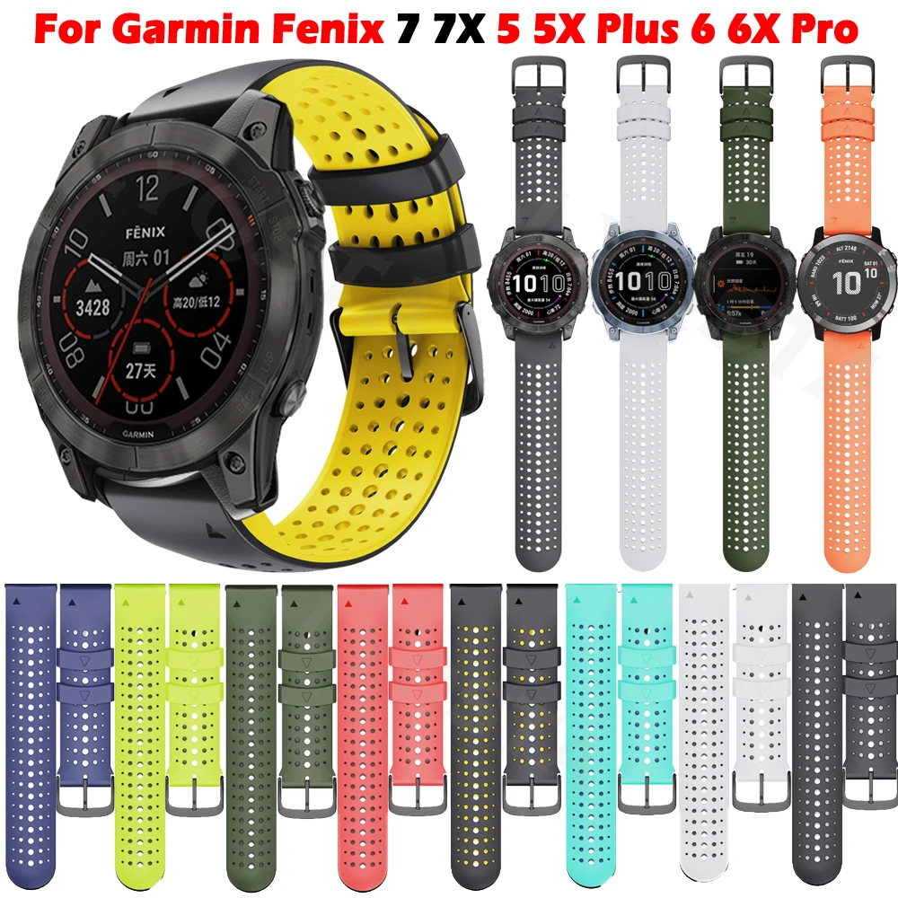 Silicone Watchband Strap For Garmin Fenix 7 7X 6X 6 Pro 5X 5 Plus 935 S60 S62 Replacement Wrist Band Easyfit Bracelet 22 26mm
Silicone Watchband Strap For Garmin Fenix 7 7X 6X 6 Pro 5X 5 Plus 935 S60 S62 Replacement Wrist Band Easyfit Bracelet 22 26mm