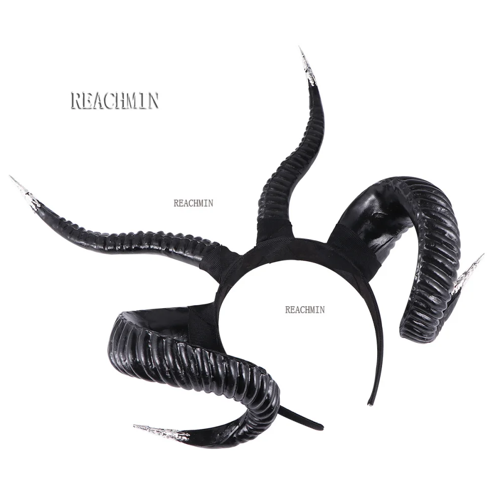 Simulation Goat Horns Hairband Party Headband Hair Hoop Photography Props for Cosplay Halloween (Black+Silver)
Simulation Goat Horns Hairband Party Headband Hair Hoop Photography Props for Cosplay Halloween (Black+Silver)