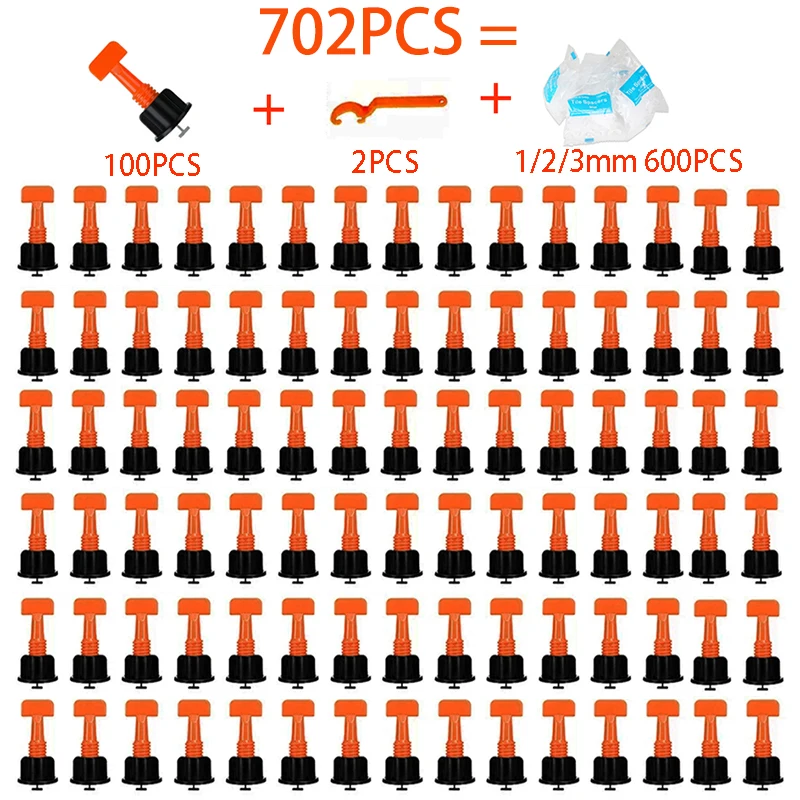 702pcs Tile Leveling System Tools Reusable Flat Ceramic T-Lock Locator Spacer Tools TILE LEVELING SYSTEM Hand Tools
702pcs Tile Leveling System Tools Reusable Flat Ceramic T-Lock Locator Spacer Tools TILE LEVELING SYSTEM Hand Tools