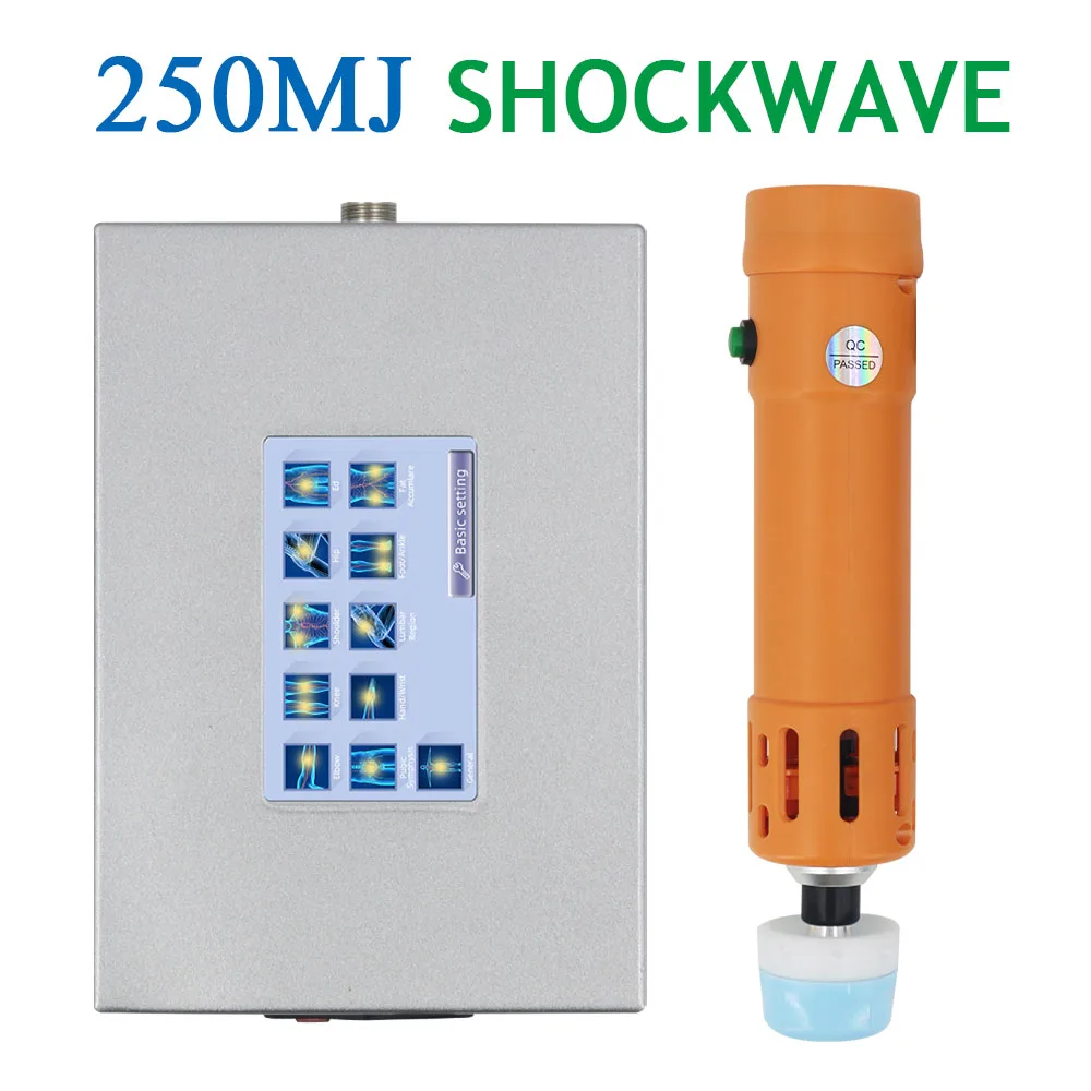 

Shockwave Therapy Machine Portable Electromagnetic Extracorporeal Pain Relief Shockwave Equipment Body Relax Massager Gun 2 in 1