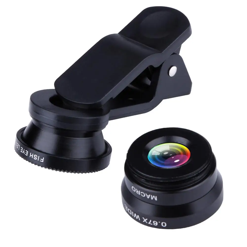 3in1 Fisheye Phone Lens 0.67X Wide Angle Zoom Fish Eye Macro Lenses Camera Kits With Clip Lens On The Phone For Smartphone
3in1 Fisheye Phone Lens 0.67X Wide Angle Zoom Fish Eye Macro Lenses Camera Kits With Clip Lens On The Phone For Smartphone