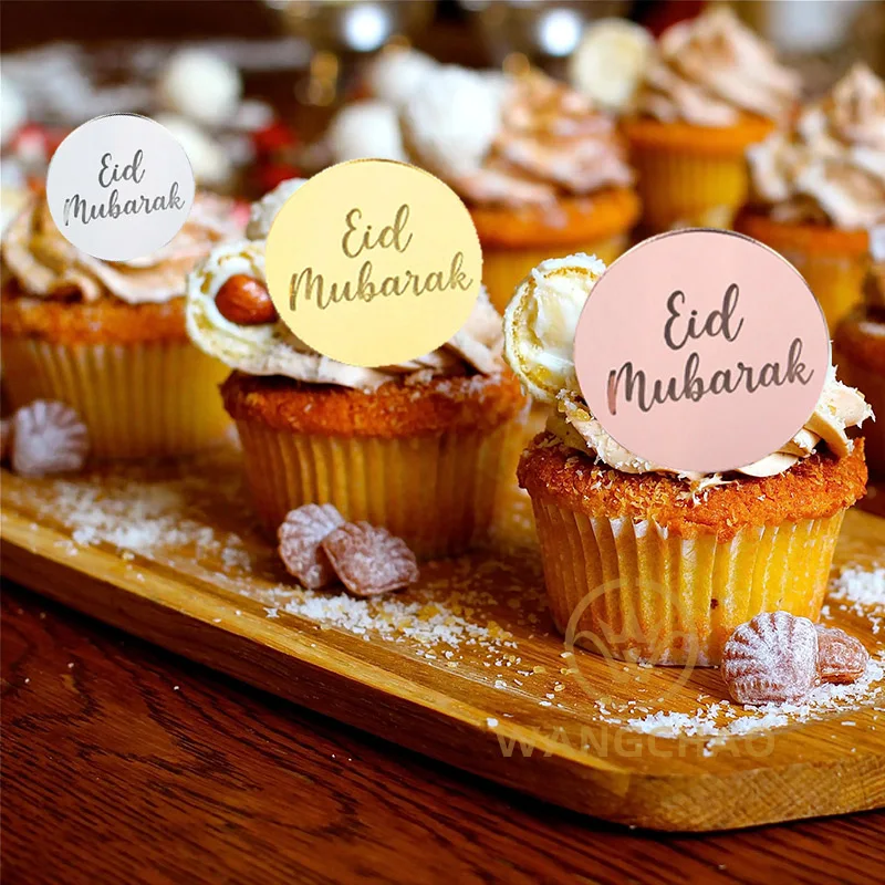 5pcs/bag Circular Eid Mubarak Cupcake Topper Gold Ramadan Kareem Cake Topper Islamic Muslim Festival Party Cake DIY Decorations
5pcs/bag Circular Eid Mubarak Cupcake Topper Gold Ramadan Kareem Cake Topper Islamic Muslim Festival Party Cake DIY Decorations