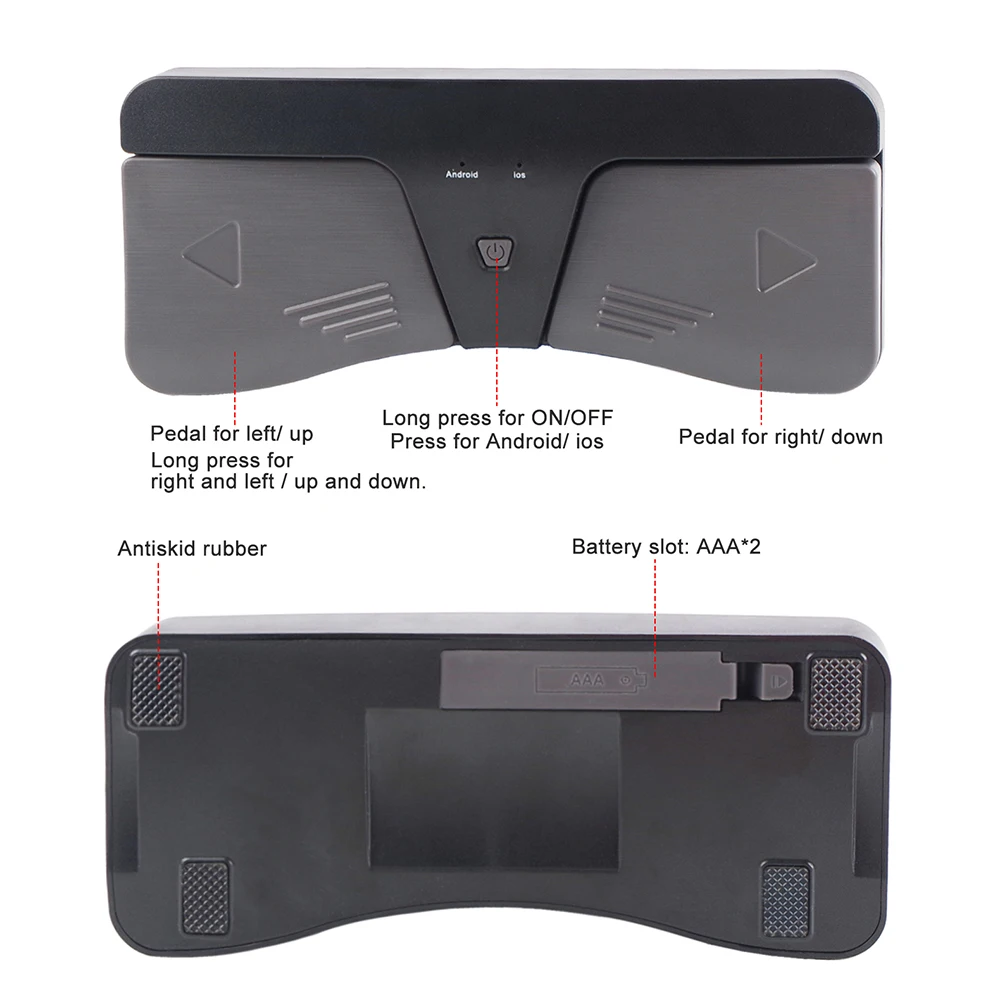 Умная педаль-Тернер, беспроводная панель 16x6,8x2,5 см 4,0 Bluetooth для поворотных страниц, MIDI-команды с руководством пользователя, листы для чтения
Умная педаль-Тернер, беспроводная панель 16x6,8x2,5 см 4,0 Bluetooth для поворотных страниц, MIDI-команды с руководством пользователя, листы для чтения