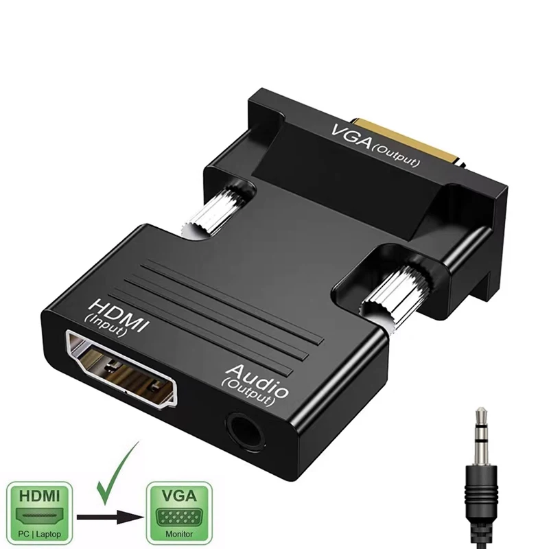 HDMI-совместимый конвертер мама-VGA папа с аудиокабелем 3 5 мм для PS4 монитора