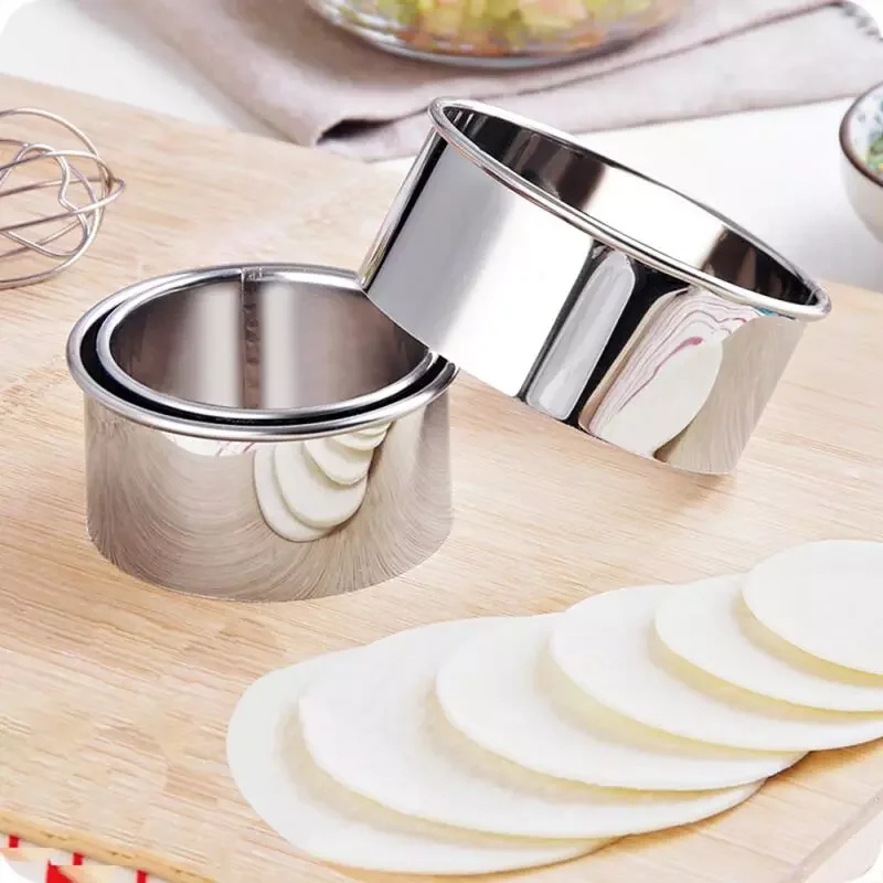 3Pcs/Set Round Dumplings Wrappers Molds Pastry Dough Cutting Tool Stainless Steel Dumplings Cutter Portable Kitchen Gadgets
3Pcs/Set Round Dumplings Wrappers Molds Pastry Dough Cutting Tool Stainless Steel Dumplings Cutter Portable Kitchen Gadgets