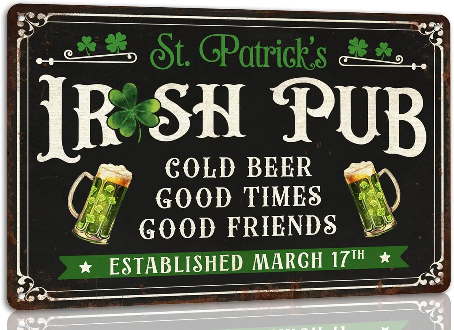 Металлическая вывеска St.Patrick's Irish Pub
Металлическая вывеска St.Patrick's Irish Pub