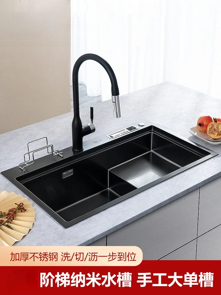 Stepped Sink Large Single Sink Stainless Steel Vegetable Washing Basin Suit Kitchen Vegetable Washing Sink Sink
Stepped Sink Large Single Sink Stainless Steel Vegetable Washing Basin Suit Kitchen Vegetable Washing Sink Sink