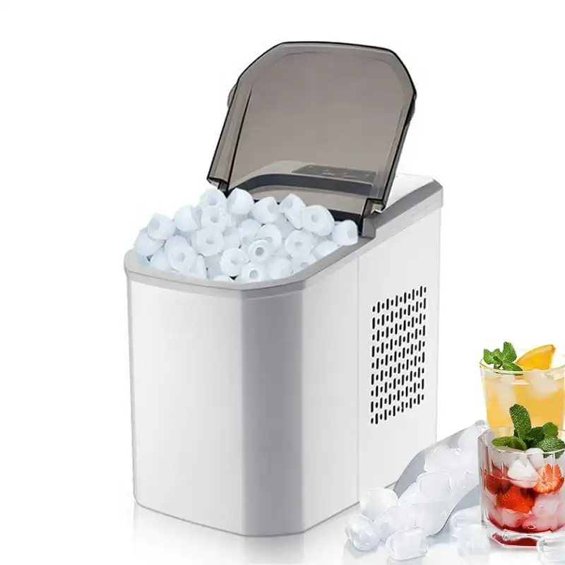 Portable Countertop Ice Maker, Self-Cleaning Ice Maker Machine with Ice Scoop & Basket for Home, Party, Camping, 26Lbs/24H
Portable Countertop Ice Maker, Self-Cleaning Ice Maker Machine with Ice Scoop & Basket for Home, Party, Camping, 26Lbs/24H