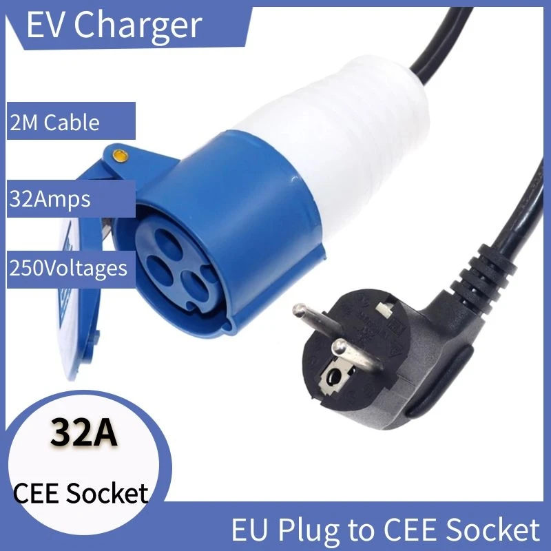 Зарядное устройство с вилкой переменного тока 32 А для розетки CEE EV, разъем EVSE Schuko для розетки CEE для электромобиля, автомобильной зарядной станции
Зарядное устройство с вилкой переменного тока 32 А для розетки CEE EV, разъем EVSE Schuko для розетки CEE для электромобиля, автомобильной зарядной станции