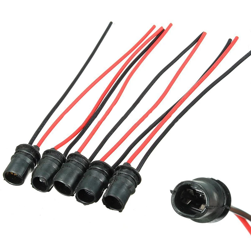 10pcs T10 W5W Car Light Bulb Round Socket Lamp Holder Base Connector Rubber Light Bulb Socket For Motorcycle Instrument Lights
10pcs T10 W5W Car Light Bulb Round Socket Lamp Holder Base Connector Rubber Light Bulb Socket For Motorcycle Instrument Lights