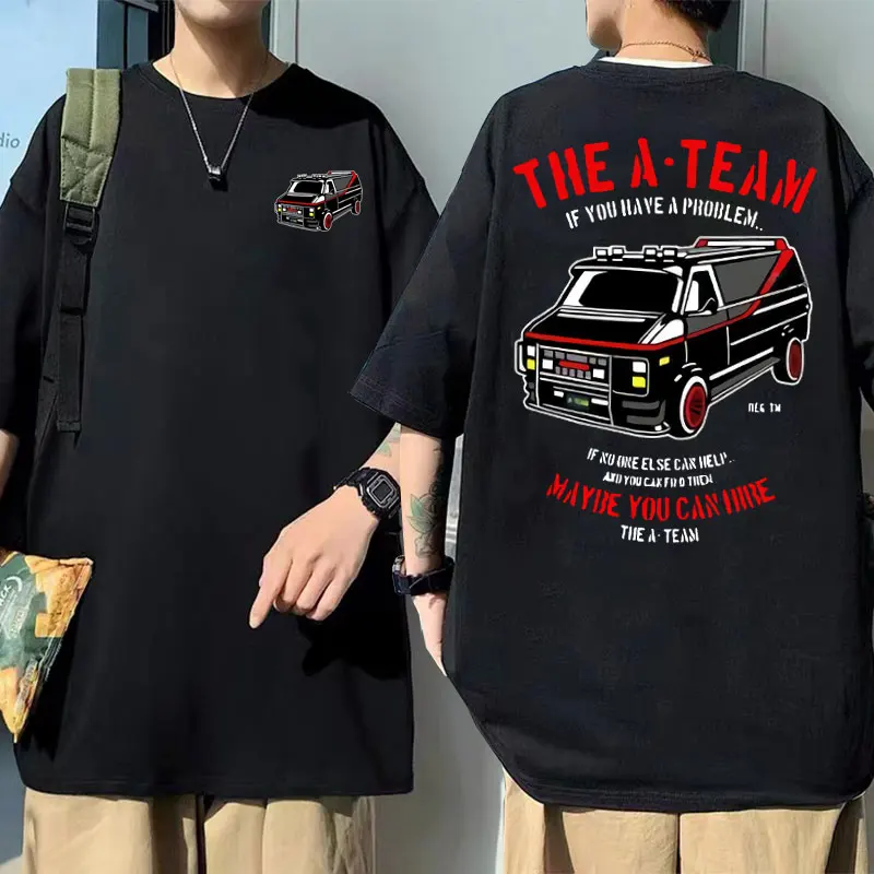 New THE A-TEAM Double Sided Printed T-shirt Men Women Oversized T Shirts Mens Van Funny 80's TV Program Show Cotton Mr-T Tshirt
New THE A-TEAM Double Sided Printed T-shirt Men Women Oversized T Shirts Mens Van Funny 80's TV Program Show Cotton Mr-T Tshirt