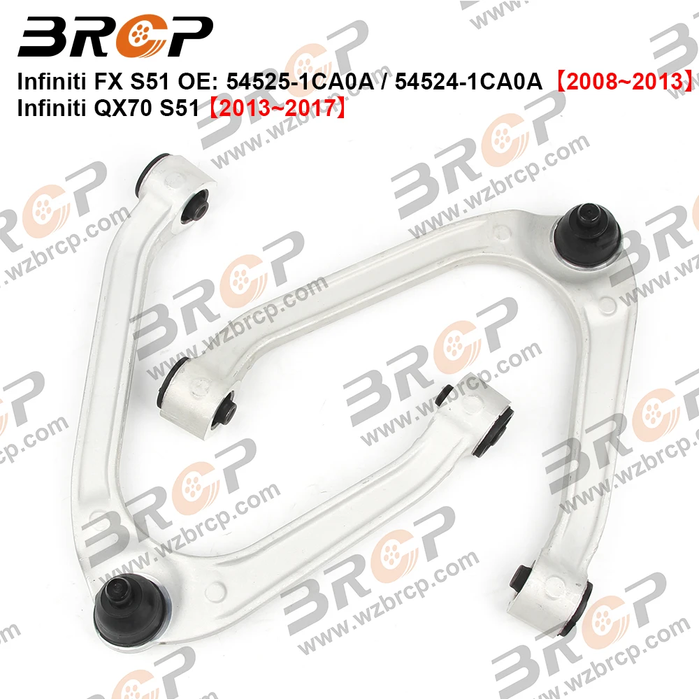 BRCP Pair Front Upper Suspension Control Arm For Infiniti FX FX35 FX37 FX45 FX50 QX70 RWD AWD 54525-1CA0A 54524-1CA0A
BRCP Pair Front Upper Suspension Control Arm For Infiniti FX FX35 FX37 FX45 FX50 QX70 RWD AWD 54525-1CA0A 54524-1CA0A