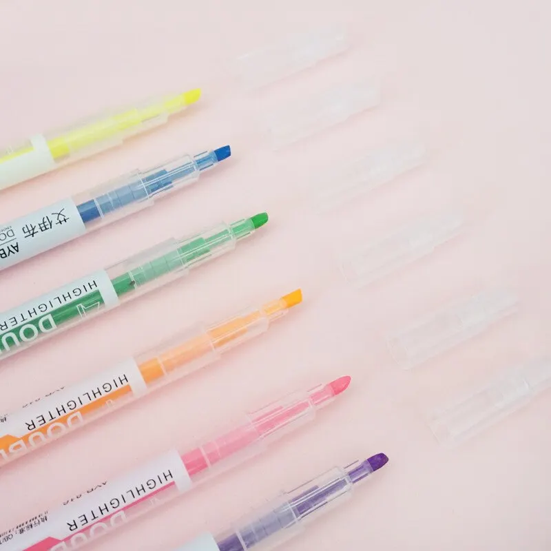 2022 Double Head Fluorescent Highlighter Pen Markers Pastel Drawing Pen for Student School Office Supplies Stationery 6Pcs/Set
2022 Double Head Fluorescent Highlighter Pen Markers Pastel Drawing Pen for Student School Office Supplies Stationery 6Pcs/Set