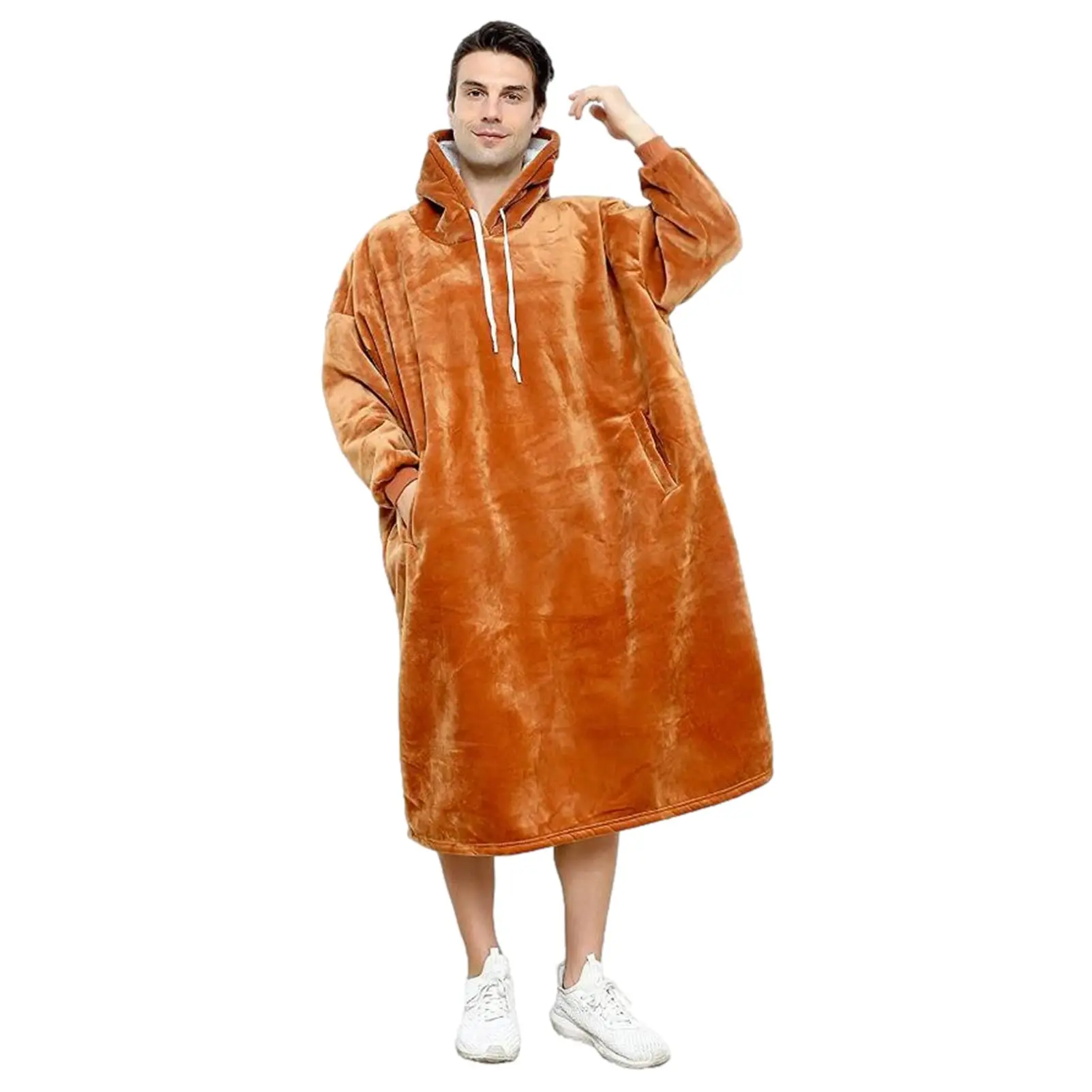 Wearable Blanket Hoodie Oversized Flannel Blanket Sweatshirt With Hood Pocket And Sleeves Super Soft Warm Plush Hooded Blanket
Wearable Blanket Hoodie Oversized Flannel Blanket Sweatshirt With Hood Pocket And Sleeves Super Soft Warm Plush Hooded Blanket