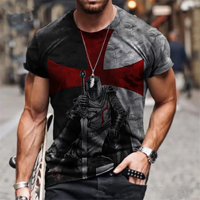 Men's Fashion Vintage Knight Print Short Sleeve Tshirts 2023 Summer New Men Oversized O Collared Graphic T Shirts Anime Clothes
Men's Fashion Vintage Knight Print Short Sleeve Tshirts 2023 Summer New Men Oversized O Collared Graphic T Shirts Anime Clothes