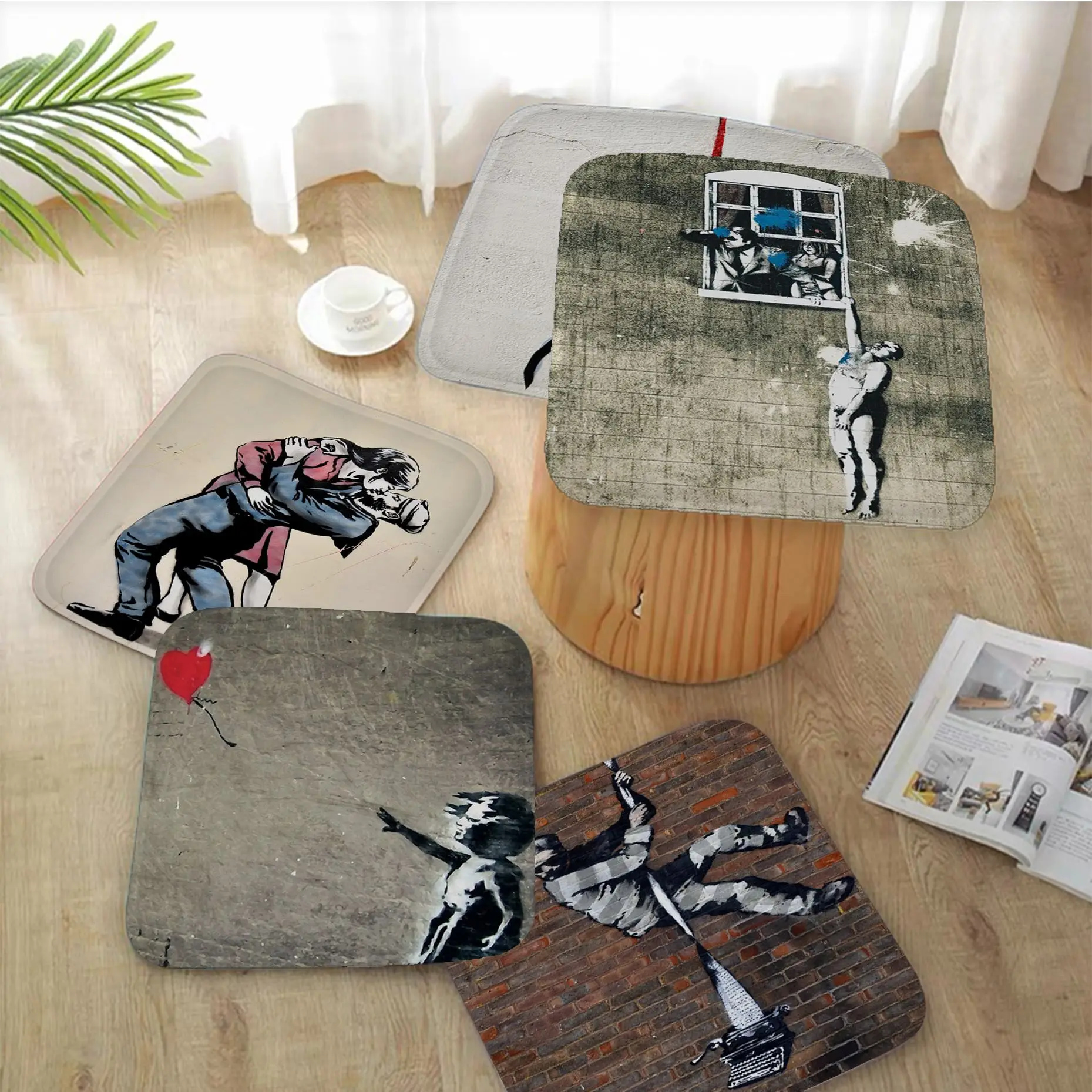 Banksy Graffiti Art Round Meditation Cushion Stool Pad Dining Chair Tatami Seat Cushion Anti-Slip Sofa Decor Tatami
Banksy Graffiti Art Round Meditation Cushion Stool Pad Dining Chair Tatami Seat Cushion Anti-Slip Sofa Decor Tatami