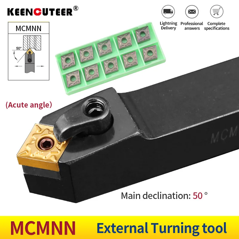 MCMNN1616H12-80 MCMNN2020K12-80 MCMNN2525M12-80 External Turning Tool Holder CNMG Carbide Inserts MCMNN Lathe Cutting Tools Set
MCMNN1616H12-80 MCMNN2020K12-80 MCMNN2525M12-80 External Turning Tool Holder CNMG Carbide Inserts MCMNN Lathe Cutting Tools Set