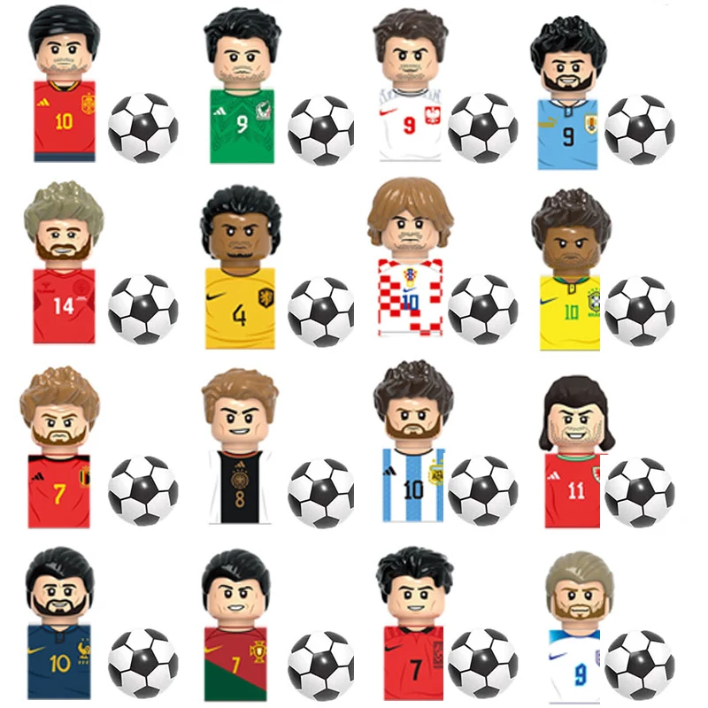 Famous Football Sports Stars Bricks Series Figurine Soccer Mini Anime Action Figure Building Blocks Model Toy Kids Gifts
Famous Football Sports Stars Bricks Series Figurine Soccer Mini Anime Action Figure Building Blocks Model Toy Kids Gifts