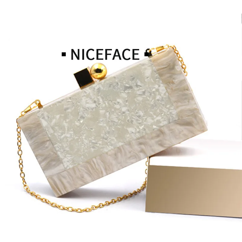 Spring new pearlescent White Retro acrylic texture splicing Bag Messenger dinner bag chain single shoulder women's bag
Spring new pearlescent White Retro acrylic texture splicing Bag Messenger dinner bag chain single shoulder women's bag