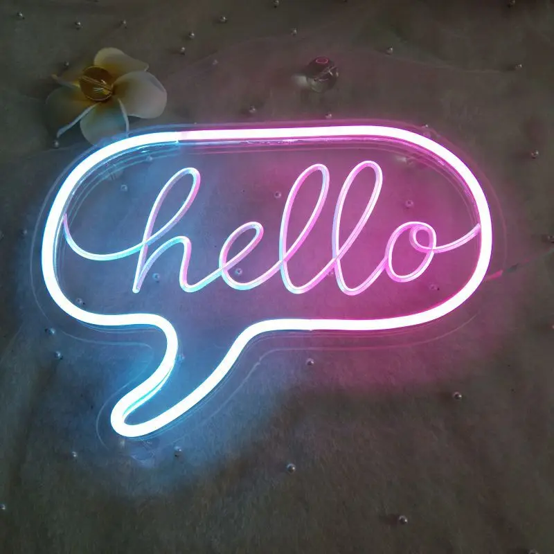 Светодиодный неоновый светильник Hello вывеска с надписью неоновая украшение для