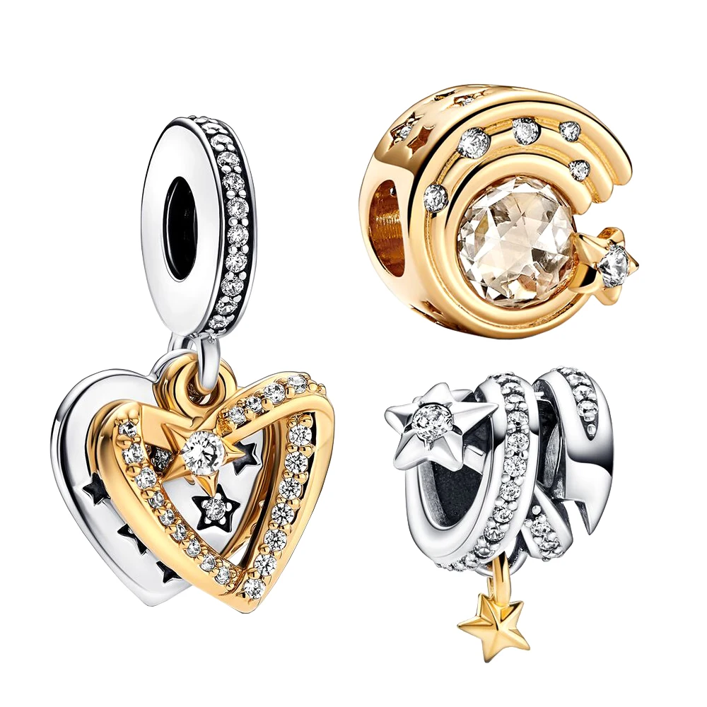 S925 Silver Sweet and Romantic Star Pendant Beads charms DIY Bracelet Necklace Fit for Pandora Women Birthday Party Friend Gifts 
S925 Silver Sweet and Romantic Star Pendant Beads charms DIY Bracelet Necklace Fit for Pandora Women Birthday Party Friend Gifts