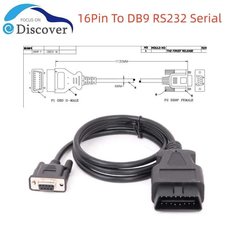 Кабель-адаптер OBD 16-контактный На DB9 RS232 Для Автомобильной Диагностики
Кабель-адаптер OBD 16-контактный На DB9 RS232 Для Автомобильной Диагностики
