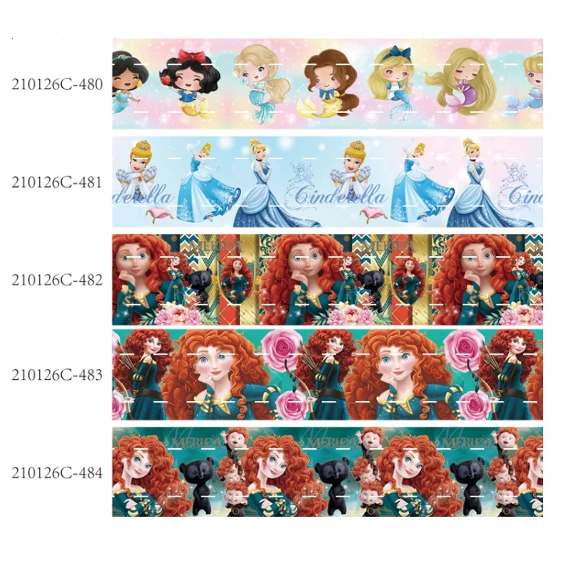 Disney Princess Cartoon Grosgrain Ribbon Merida Printed 25mm for Hairbows DIY 10yards Craft Supplies Handmade Materials
Disney Princess Cartoon Grosgrain Ribbon Merida Printed 25mm for Hairbows DIY 10yards Craft Supplies Handmade Materials